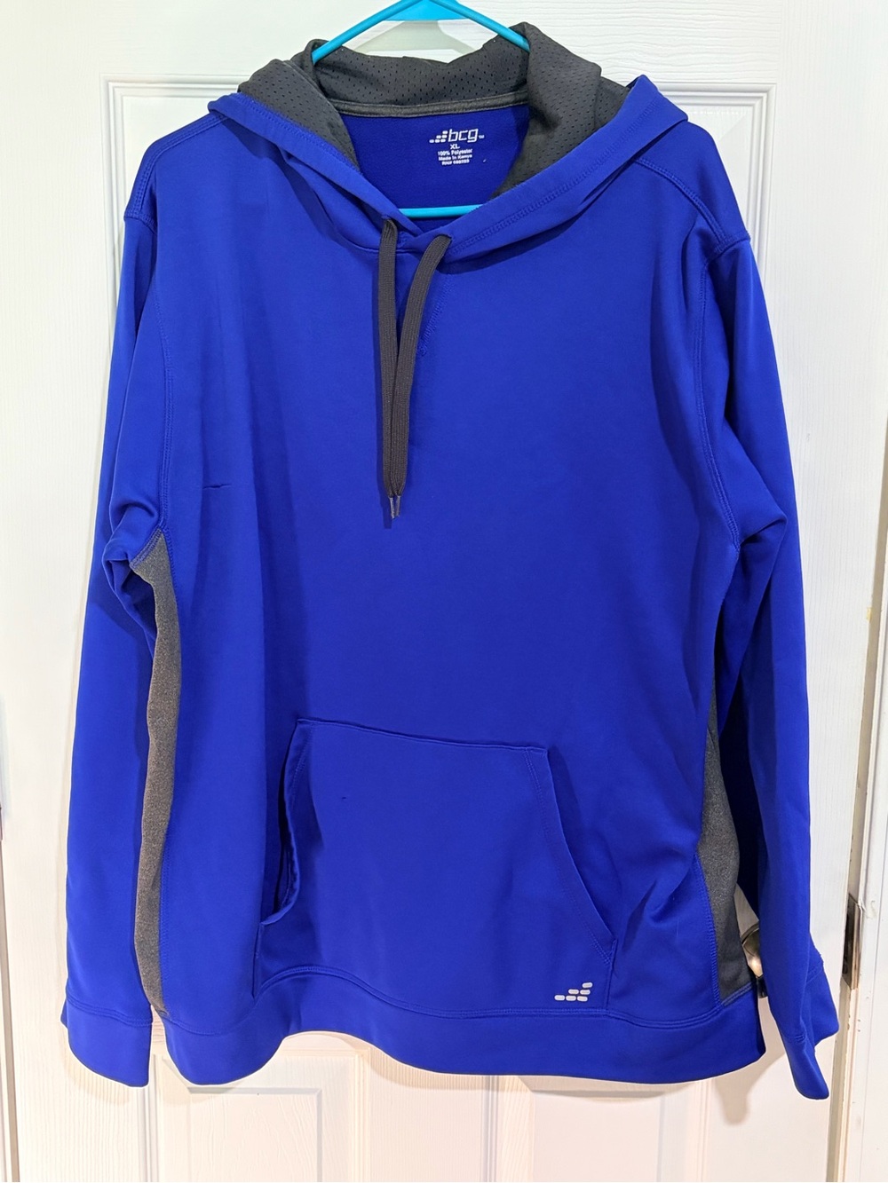 bcg Royal Blue Pullover Hoodie with Gray Accents